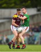 6 July 2019; Eamonn Brannigan of Galway in action against Stephen Coen of Mayo during the GAA Football All-Ireland Senior Championship Round 4 match between Galway and Mayo at the LIT Gaelic Grounds in Limerick. Photo by Eóin Noonan/Sportsfile