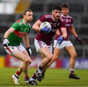 6 July 2019; Martin Farragher of Galway in action against Keith Higgins of Mayo during the GAA Football All-Ireland Senior Championship Round 4 match between Galway and Mayo at the LIT Gaelic Grounds in Limerick. Photo by Brendan Moran/Sportsfile