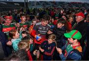 6 July 2019; David Clarke of Mayo with supporters following the GAA Football All-Ireland Senior Championship Round 4 match between Galway and Mayo at the LIT Gaelic Grounds in Limerick. Photo by Eóin Noonan/Sportsfile