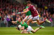 6 July 2019; Colm Boyle of Mayo in action against Michael Daly of Galway during the GAA Football All-Ireland Senior Championship Round 4 match between Galway and Mayo at the LIT Gaelic Grounds in Limerick. Photo by Brendan Moran/Sportsfile