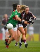 6 July 2019; Megan Glynn of Galway in action against Niamh Kelly of Mayo during the 2019 TG4 Connacht Ladies Senior Football Final replay between Galway and Mayo at the LIT Gaelic Grounds in Limerick. Photo by Brendan Moran/Sportsfile