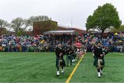 5 May 2019; Both teams in the parade before the Connacht GAA Football Senior Championship Quarter-Final match between New York and Mayo at Gaelic Park in New York, USA. Photo by Piaras Ó Mídheach/Sportsfile