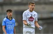 6 July 2019; Tommy Gill of Kildare celebrates a turn-over during the Electric Ireland Leinster GAA Football Minor Championship Final match between Dublin and Kildare at Páirc Tailteann in Navan, Meath. Photo by Piaras Ó Mídheach/Sportsfile