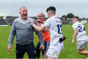 6 July 2019; Kildare manager Colin Ward celebrates after the Electric Ireland Leinster GAA Football Minor Championship Final match between Dublin and Kildare at Páirc Tailteann in Navan, Meath. Photo by Piaras Ó Mídheach/Sportsfile