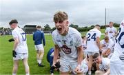 6 July 2019; PJ Cullen of Kildare celebrates after the Electric Ireland Leinster GAA Football Minor Championship Final match between Dublin and Kildare at Páirc Tailteann in Navan, Meath. Photo by Piaras Ó Mídheach/Sportsfile
