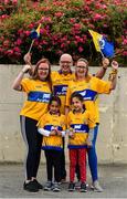 7 July 2019; Clare supporters the Taylor family from Lissycasey, Co. Clare, ahead of the GAA Football All-Ireland Senior Championship Round 4 match between Meath and Clare at O’Moore Park in Portlaoise, Laois. Photo by Sam Barnes/Sportsfile