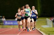 7 July 2019; Maeve ONeill of Doheny A.C., Co. Cork, competing in the U16 Girls 800m during the Irish Life Health Juvenile Track and Field Championships Tullamore Harriers Stadium, Tullamore in Offaly. Photo by Eóin Noonan/Sportsfile