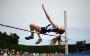 7 July 2019; Orlaith Deegan of Sliabh Bhuide Rovers A.C., Co. Wexford, competing in the U15 Girls High Jump during the Irish Life Health Juvenile Track and Field Championships Tullamore Harriers Stadium, Tullamore in Offaly. Photo by Eóin Noonan/Sportsfile