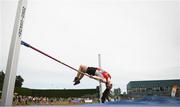 7 July 2019; Ava Rochford of Ennis Track A.C., Co. Clare, competing in the U15 Girls 80m H during the Irish Life Health Juvenile Track and Field Championships Tullamore Harriers Stadium, Tullamore in Offaly. Photo by Eóin Noonan/Sportsfile