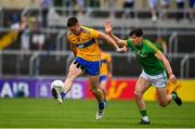 7 July 2019; Jamie Malone of Clare in action against Séamus Lavin of Meath during the GAA Football All-Ireland Senior Championship Round 4 match between Meath and Clare at O’Moore Park in Portlaoise, Laois. Photo by Sam Barnes/Sportsfile