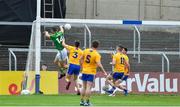 7 July 2019; Mickey Newman of Meath palms the ball to the net for his side's second goal during the GAA Football All-Ireland Senior Championship Round 4 match between Meath and Clare at O’Moore Park in Portlaoise, Laois. Photo by Piaras Ó Mídheach/Sportsfile
