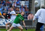 7 July 2019; Shane Gallagher of Meath and his goalkeeper Andrew Colgan look on as the ball goes towards the net for Clare's first goal, scored by Gavin Cooney of Clare during the GAA Football All-Ireland Senior Championship Round 4 match between Meath and Clare at O’Moore Park in Portlaoise, Laois. Photo by Piaras Ó Mídheach/Sportsfile