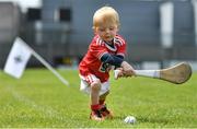 7 July 2019; Young Cork supporter Jack Long, age 2, from Ballyvolane, Cork, prior to the GAA Hurling All-Ireland Senior Championship preliminary round quarter-final match between Westmeath and Cork at TEG Cusack Park, Mullingar in Westmeath. Photo by Brendan Moran/Sportsfile