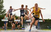 7 July 2019; Athletes competing in the U18 Boys 3000m Steeplechase during the Irish Life Health Juvenile Track and Field Championships Tullamore Harriers Stadium, Tullamore in Offaly. Photo by Eóin Noonan/Sportsfile