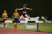 7 July 2019; Roisin O'Reilly of Menapians A.C., Co. Wexford, competing in the U18 Girls 2000m Steeplechase  during the Irish Life Health Juvenile Track and Field Championships Tullamore Harriers Stadium, Tullamore in Offaly. Photo by Eóin Noonan/Sportsfile