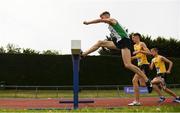 7 July 2019; Athletes competing in the U18 Boys 3000m Steeplechase during the Irish Life Health Juvenile Track and Field Championships Tullamore Harriers Stadium, Tullamore in Offaly. Photo by Eóin Noonan/Sportsfile