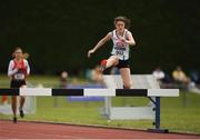 7 July 2019; Kirsten Monaghan of St. Coca's A.C., Co. Kildare, competing in the U18 Girls 2000m Steeplechase  during the Irish Life Health Juvenile Track and Field Championships Tullamore Harriers Stadium, Tullamore in Offaly. Photo by Eóin Noonan/Sportsfile