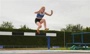 7 July 2019; Hannah Burke of Waterford A.C., Co. Waterford, competing in the U19 Girls 3000m Steeplechase during the Irish Life Health Juvenile Track and Field Championships Tullamore Harriers Stadium, Tullamore in Offaly. Photo by Eóin Noonan/Sportsfile