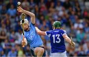 7 July 2019; Shane Barrett of Dublin in action against Willie Dunphy of Laois during the GAA Hurling All-Ireland Senior Championship preliminary round quarter-final match between Laois and Dublin at O’Moore Park in Portlaoise, Laois. Photo by Sam Barnes/Sportsfile