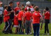 7 July 2019; Patrick Horgan of Cork signs autographs for young fans after the GAA Hurling All-Ireland Senior Championship preliminary round quarter-final match between Westmeath and Cork at TEG Cusack Park, Mullingar in Westmeath. Photo by Brendan Moran/Sportsfile