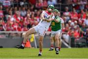 7 July 2019; Seamus Harnedy of Cork in action against John Gilligan of Westmeath during the GAA Hurling All-Ireland Senior Championship preliminary round quarter-final match between Westmeath and Cork at TEG Cusack Park, Mullingar in Westmeath. Photo by Brendan Moran/Sportsfile