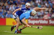 7 July 2019; Shane Barrett of Dublin in action against Charles Dwyer of Laois during the GAA Hurling All-Ireland Senior Championship preliminary round quarter-final match between Laois and Dublin at O’Moore Park in Portlaoise, Laois. Photo by Sam Barnes/Sportsfile