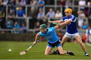 7 July 2019; James Madden of Dublin in action against Mark Kavanagh of Laois during the GAA Hurling All-Ireland Senior Championship preliminary round quarter-final match between Laois and Dublin at O’Moore Park in Portlaoise, Laois. Photo by Sam Barnes/Sportsfile