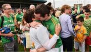 7 July 2019; Cillian O'Sullivan of Meath celebrates with supporters following the GAA Football All-Ireland Senior Championship Round 4 match between Meath and Clare at O’Moore Park in Portlaoise, Laois. Photo by Sam Barnes/Sportsfile