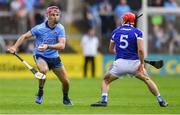 7 July 2019; Danny Sutcliffe of Dublin in action against Jack Kelly of Laois during the GAA Hurling All-Ireland Senior Championship preliminary round quarter-final match between Laois and Dublin at O’Moore Park in Portlaoise, Laois. Photo by Piaras Ó Mídheach/Sportsfile