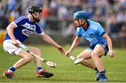 7 July 2019; Oisín O'Rorke of Dublin in action against John Lennon of Laois during the GAA Hurling All-Ireland Senior Championship preliminary round quarter-final match between Laois and Dublin at O’Moore Park in Portlaoise, Laois. Photo by Sam Barnes/Sportsfile