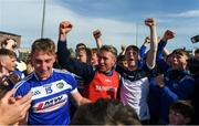 7 July 2019; Laois manager Eddie Brennan celebrates with his players and supporters after the GAA Hurling All-Ireland Senior Championship preliminary round quarter-final match between Laois and Dublin at O’Moore Park in Portlaoise, Laois. Photo by Piaras Ó Mídheach/Sportsfile