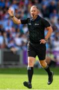 7 July 2019; Referee Alan Kelly during the GAA Hurling All-Ireland Senior Championship preliminary round quarter-final match between Laois and Dublin at O’Moore Park in Portlaoise, Laois. Photo by Sam Barnes/Sportsfile