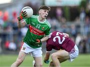 5 July 2019; Owen McHale of Mayo in action against Shane McGrath of Galway during the Electric Ireland Connacht GAA Football Minor Championship Final match between Galway and Mayo at Tuam Stadium in Tuam, Galway. Photo by Matt Browne/Sportsfile