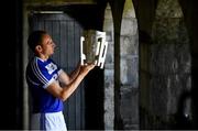 9 July 2019; Joe Phelan of Laois poses for a portrait with the Liam MacCarthy Cup during the GAA Hurling All Ireland Senior Championship Series National launch at King John’s Castle in Limerick. Photo by Brendan Moran/Sportsfile