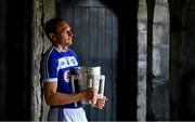 9 July 2019; Joe Phelan of Laois poses for a portrait with the Liam MacCarthy Cup during the GAA Hurling All Ireland Senior Championship Series National launch at King John’s Castle in Limerick. Photo by Brendan Moran/Sportsfile