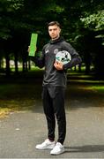 9 July 2019; Danny Mandroiu of Bohemians pictured with his SSE Airtricity/SWAI Player of the Month Award for June 2019 at Ellenfield Park, Whitehall, Dublin. Photo by Sam Barnes/Sportsfile