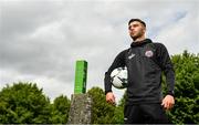 9 July 2019; Danny Mandroiu of Bohemians pictured with his SSE Airtricity/SWAI Player of the Month Award for June 2019 at Ellenfield Park, Whitehall, Dublin. Photo by Sam Barnes/Sportsfile