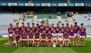 30 June 2019;The Wexford squad before the Leinster GAA Hurling Minor Championship Final match between Kilkenny and Wexford at Croke Park in Dublin. Photo by Ray McManus/Sportsfile