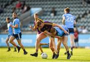 9 July 2019; Sean Farrelly of Dublin in action against Ben Maddock of Wexford during the EirGrid Leinster GAA Football U20 Championship semi-final match between Dublin and Wexford at Parnell Park in Dublin. Photo by Eóin Noonan/Sportsfile