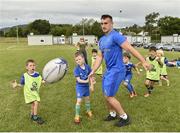 10 July 2019; Leinster player Ronan Kelleher with participants during the Bank of Ireland Leinster Rugby Summer Camp at Greystones RFC in Greysrones, Wicklow.