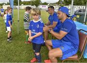 10 July 2019; Leinster player Jamison Gibson Park with participants during the Bank of Ireland Leinster Rugby Summer Camp at Greystones RFC in Greysrones, Wicklow. Photo by Matt Browne/Sportsfile