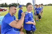 10 July 2019; Leinster player Ronan Kelleher with participants during the Bank of Ireland Leinster Rugby Summer Camp at Greystones RFC in Greysrones, Wicklow. Photo by Matt Browne/Sportsfile