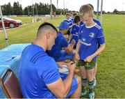 10 July 2019; Leinster player Ronan Kelleher with participants during the Bank of Ireland Leinster Rugby Summer Camp at Greystones RFC in Greysrones, Wicklow. Photo by Matt Browne/Sportsfile