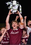 10 July 2019; Conor Campbell of Galway lifts the cup following the EirGrid Connacht GAA Football U20 Championship final match between Galway and Mayo at Tuam, Co. Galway. Photo by Sam Barnes/Sportsfile