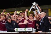 10 July 2019; Conor Campbell of Galway, and team-mates celebrate with the cup following the EirGrid Connacht GAA Football U20 Championship final match between Galway and Mayo at Tuam, Co. Galway. Photo by Sam Barnes/Sportsfile