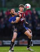 10 July 2019; Evan Ferguson of Bohemians in action against Lewis Baker of Chelsea during a friendly match between Bohemians and Chelsea at Dalymount Park in Dublin. Photo by Ramsey Cardy/Sportsfile