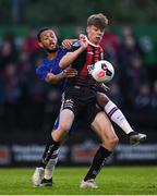 10 July 2019; Evan Ferguson of Bohemians in action against Lewis Baker of Chelsea during a friendly match between Bohemians and Chelsea at Dalymount Park in Dublin. Photo by Ramsey Cardy/Sportsfile