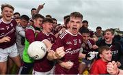 10 July 2019; Galway players including Liam Costello, centre, celebrate with supporters following the EirGrid Connacht GAA Football U20 Championship final match between Galway and Mayo at Tuam, Co. Galway. Photo by Sam Barnes/Sportsfile