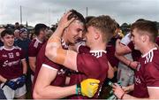 10 July 2019; Matthew Tierney, left, and Conor Campbell of Galway celebrate following the EirGrid Connacht GAA Football U20 Championship final match between Galway and Mayo at Tuam, Co. Galway. Photo by Sam Barnes/Sportsfile