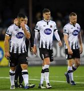 10 July 2019; Dundalk players from left, Patrick Hoban Seán Gannon and Seán Hoare following the UEFA Champions League First Qualifying Round 1st Leg match between Dundalk and Riga at Oriel Park in Dundalk, Co Louth. Photo by Eóin Noonan/Sportsfile